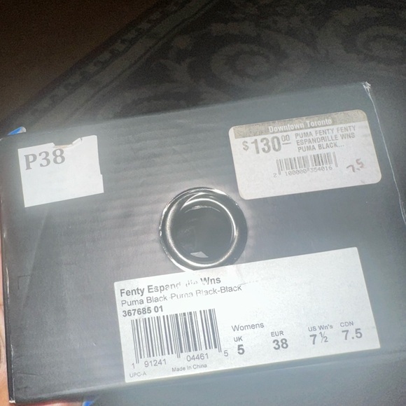 PUMA x Fenty by Rihanna Espadrille Slides Sandals Puma Black 367685-01 Size 7.5 - Picture 14 of 14